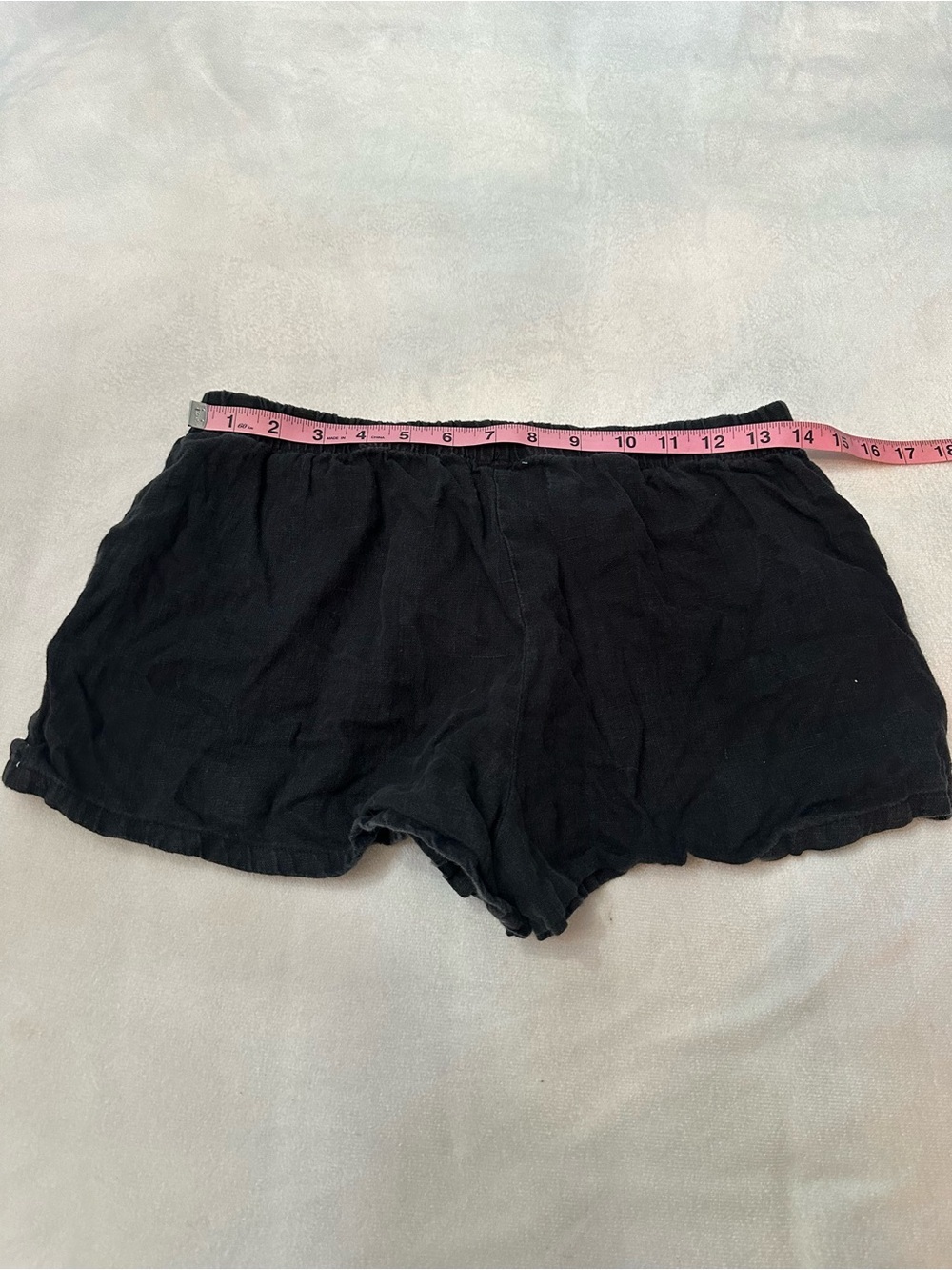 Reformation Women's Black Linen Lounge Shorts Size Medium 38796 - Picture 7 of 8